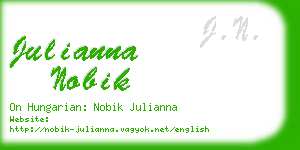 julianna nobik business card